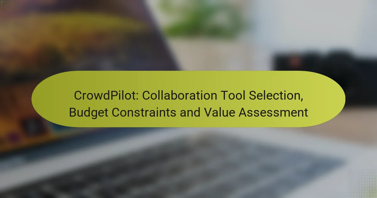 CrowdPilot: Collaboration Tool Selection, Budget Constraints and Value Assessment