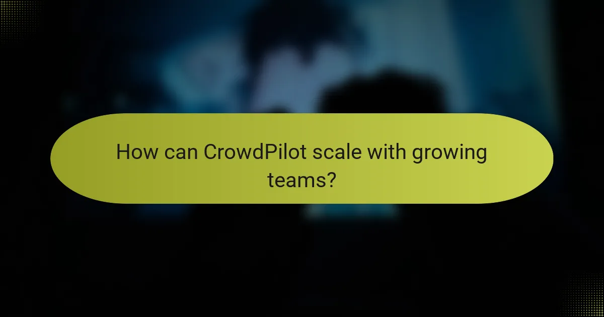 How can CrowdPilot scale with growing teams?