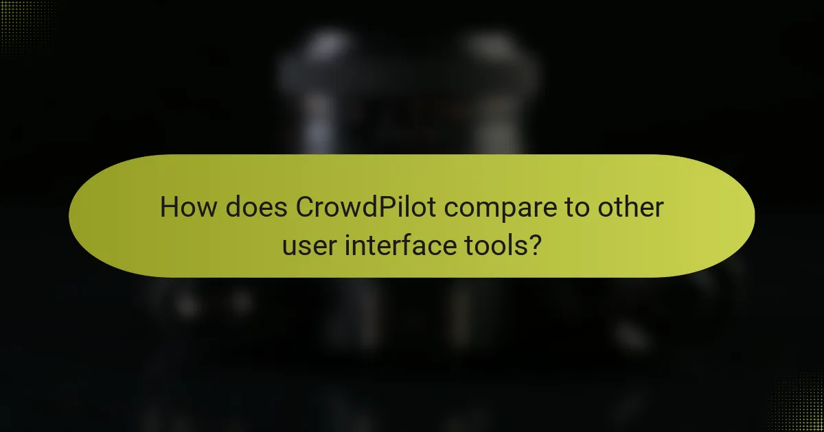How does CrowdPilot compare to other user interface tools?