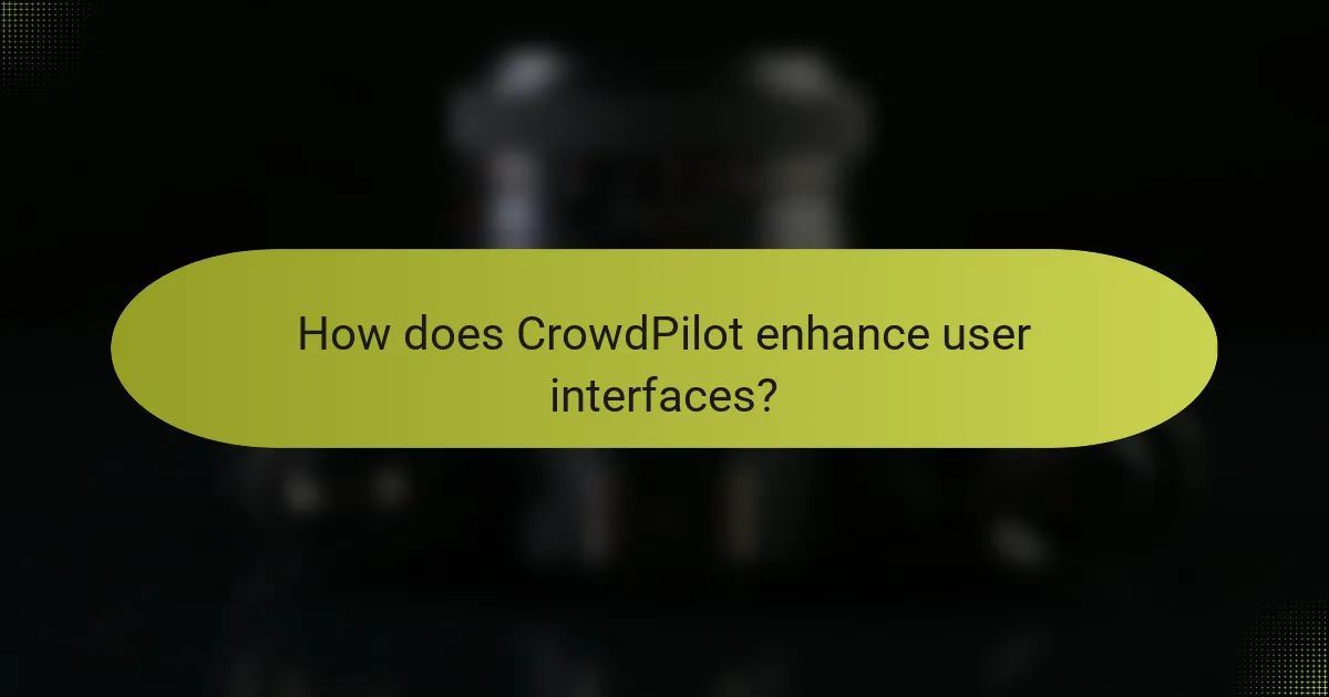 How does CrowdPilot enhance user interfaces?