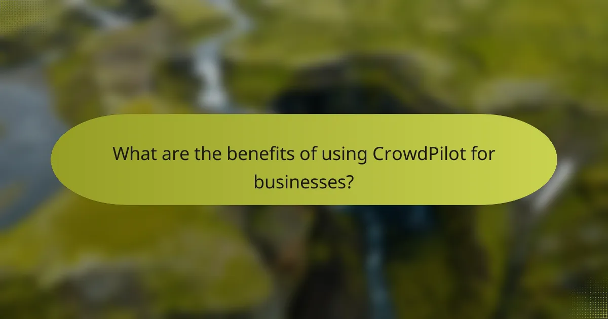 What are the benefits of using CrowdPilot for businesses?