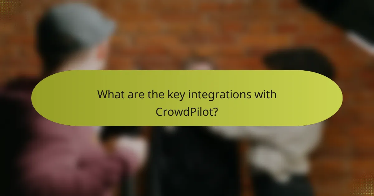 What are the key integrations with CrowdPilot?