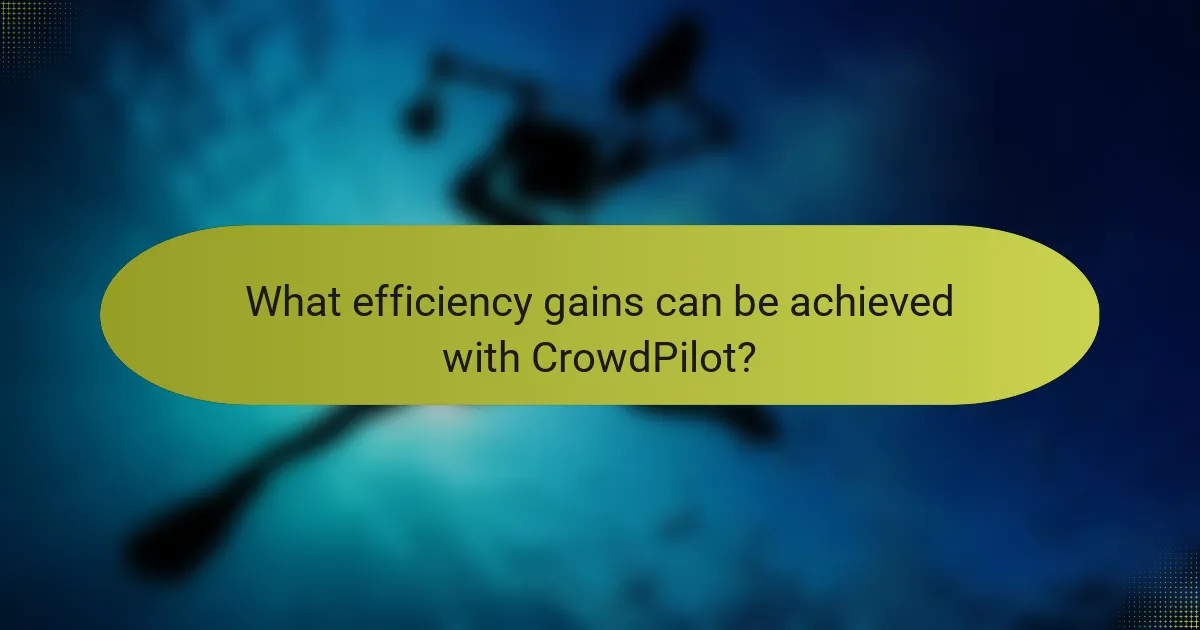 What efficiency gains can be achieved with CrowdPilot?