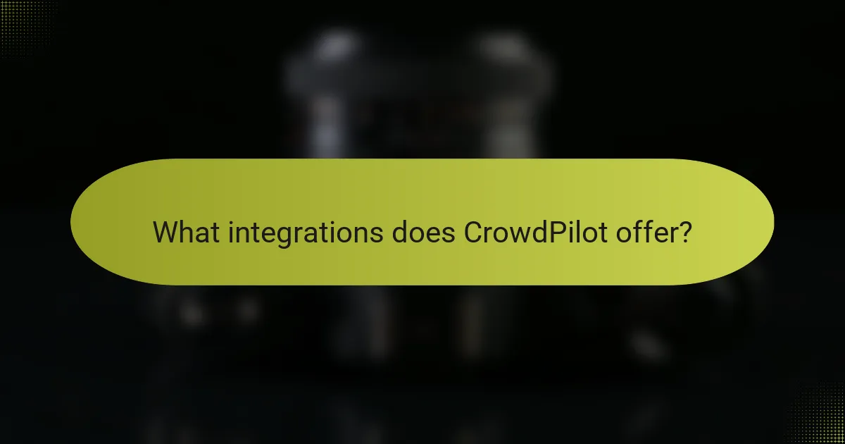 What integrations does CrowdPilot offer?